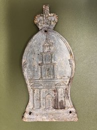 A 19thC Lead Royal Exchange Assurance Fire Mark / Insurance Plaque, Depicting The Old Royal Exchange