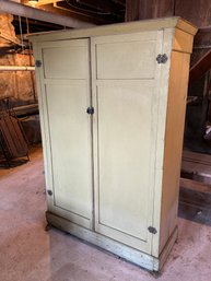 Primitive Mustard Yellow Cupboard