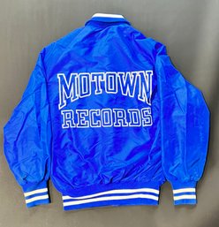 Vintage Motown Records Blue Varsity Style Jacket In Size Medium
