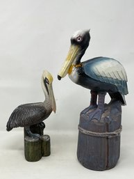 Pair Pelican Of Figurines