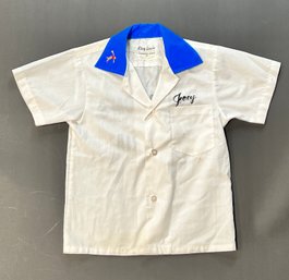 Vintage Children's Bowling Shirt Embroidered By King Louie Size 8