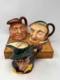 Lot Of 3 Royal Doulton Toby Mugs Pied Piper & More