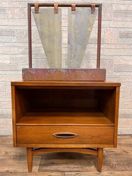 Mid Century Night Stand - Sculptra By Broyhill In Walnut