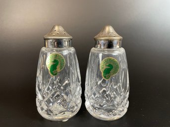 Pair Of Waterford Crystal Lismore Salt & Pepper Shakers