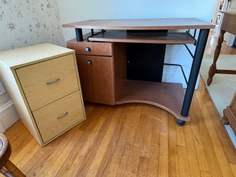 Computer Desk And File Cabinet