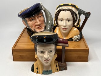 Royal Doulton Toby Lot Cast Ahab Catherine Parr & More