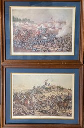 Battle Of Nashville & Williamsburg Civil War Prints Copyright 1891