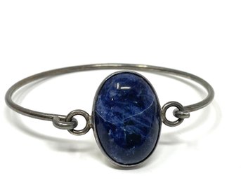 Sterling Bracelet With Blue Stone 12.23g