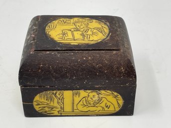 Vintage Asian Decorated Trinket Box