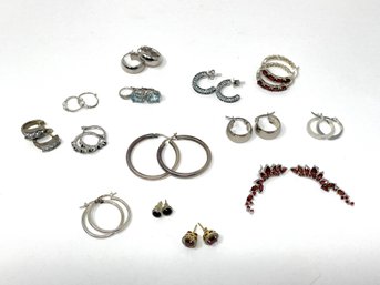 Large Group Of Sterling Earrings 50.68g