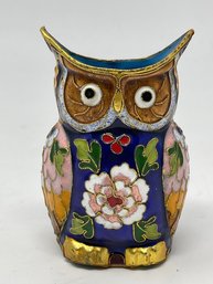 Vintage Cloisonne Owl