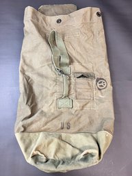 Vintage Canvas Military Duffle Bag