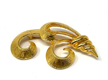 Gold Tone Brooch