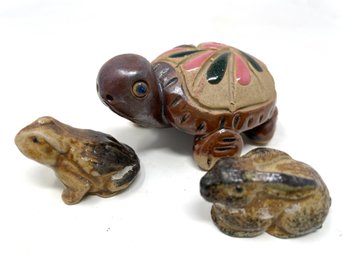 Group Of Pottery Figurines
