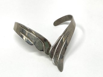 Sterling Wishbone Shaped Cuff Bracelet 16.88g