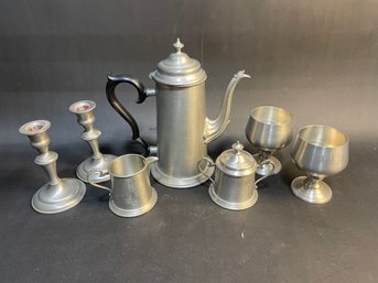 Collection Of Vintage Pewter