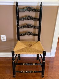 Stenciled High Back Chair