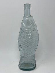 Vintage Cevin Glass Fish Bottle