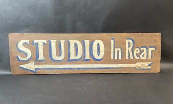 1960s Hand Painted Studio Sign