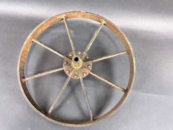 Vintage Iron Wheelbarrow Wheel
