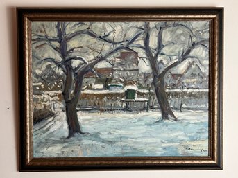 Winter Landscape, Oil On Board - Signed Kleineberg 69