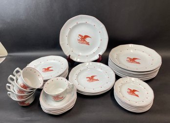 Wedgwood American Eagle, Red/Rust China Lot