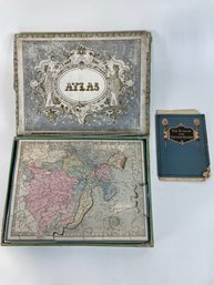 Antique Atlas Puzzle In Original Box