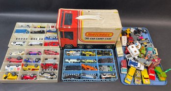 Large Lot Of Vintage Matchbox Cars And Carrier REDLINES