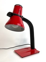 Vintage Postmodern Red Ledu Gooseneck Lamp