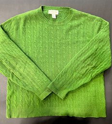 Green Lambswool Sweater By Orvis In Womens Large