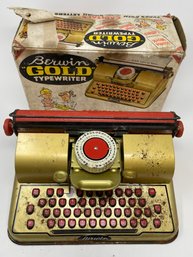 New Old Stock! Berwin Gold Typewriter In Original Box!