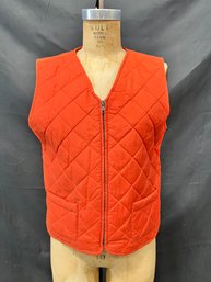 Red Quilted Vest By Bass In Womens Small