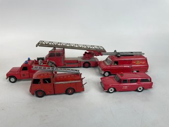 Vintage Dinky Fire Trucks Ambulances