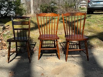 3 Hitchcock Chairs
