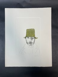 Leonard Baskin Etching Expressionist Rodolphe Bresdin