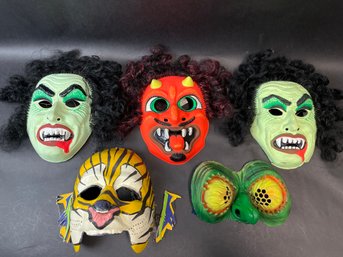 Lot Of Vintage Halloween Masks