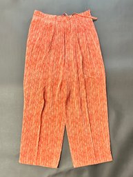 Vintage Silk Womens Printed Pants In Size 8