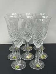 Waterford Crystal 8.5' Champagne Glasses - Set Of 8