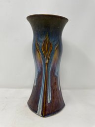 Vintage Bill Campbell Studio Art Pottery Lotus Vase