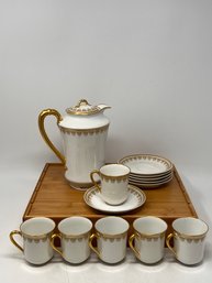 Antique Haviland Limoges Porcelaine Tea Set For Wright Tyndall - Van Roden