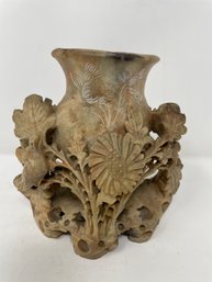 Vintage Soapstone Carved Vase