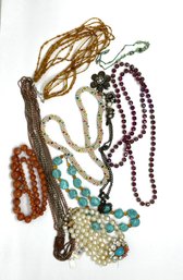 Costume Jewelry Lot Of Beaded Necklaces