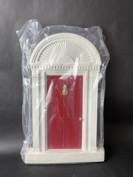 Byers Choice Red Door With Pineapple Knocker Accessory