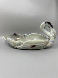 Vintage Slag Swan Dish