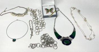 Costume Jewelry Lot Including Austrian Crystal Brooch!