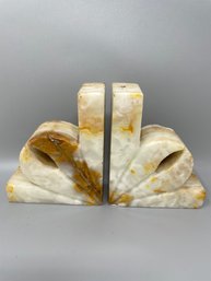 Pair Of Carved Stone Bookends