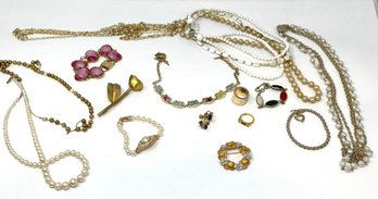 Costume Jewelry Lot Including Pearls! And More