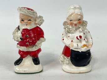 Vintage Christmas Salt And Pepper Shakers