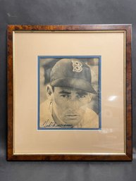 Signed Ted Williams Print Framed