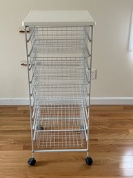 Metal Storage Rack On Wheels